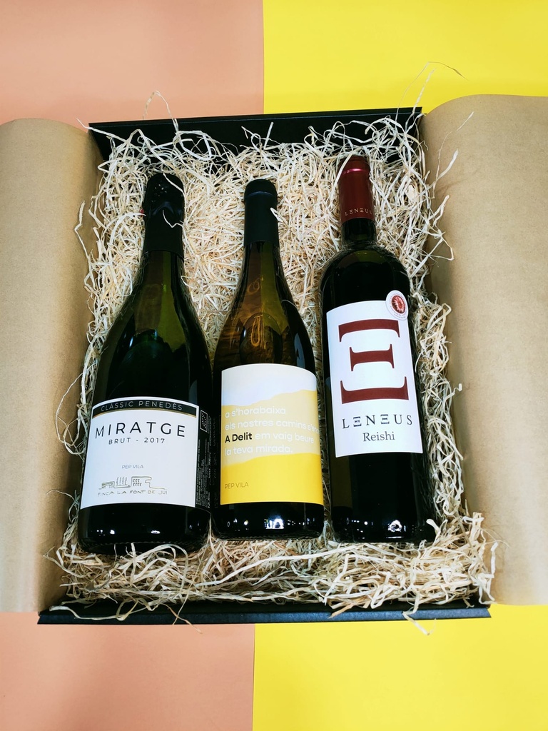 Pack Brindis Deluxe 3 vinos (Cava, vino blanco y vino tinto)